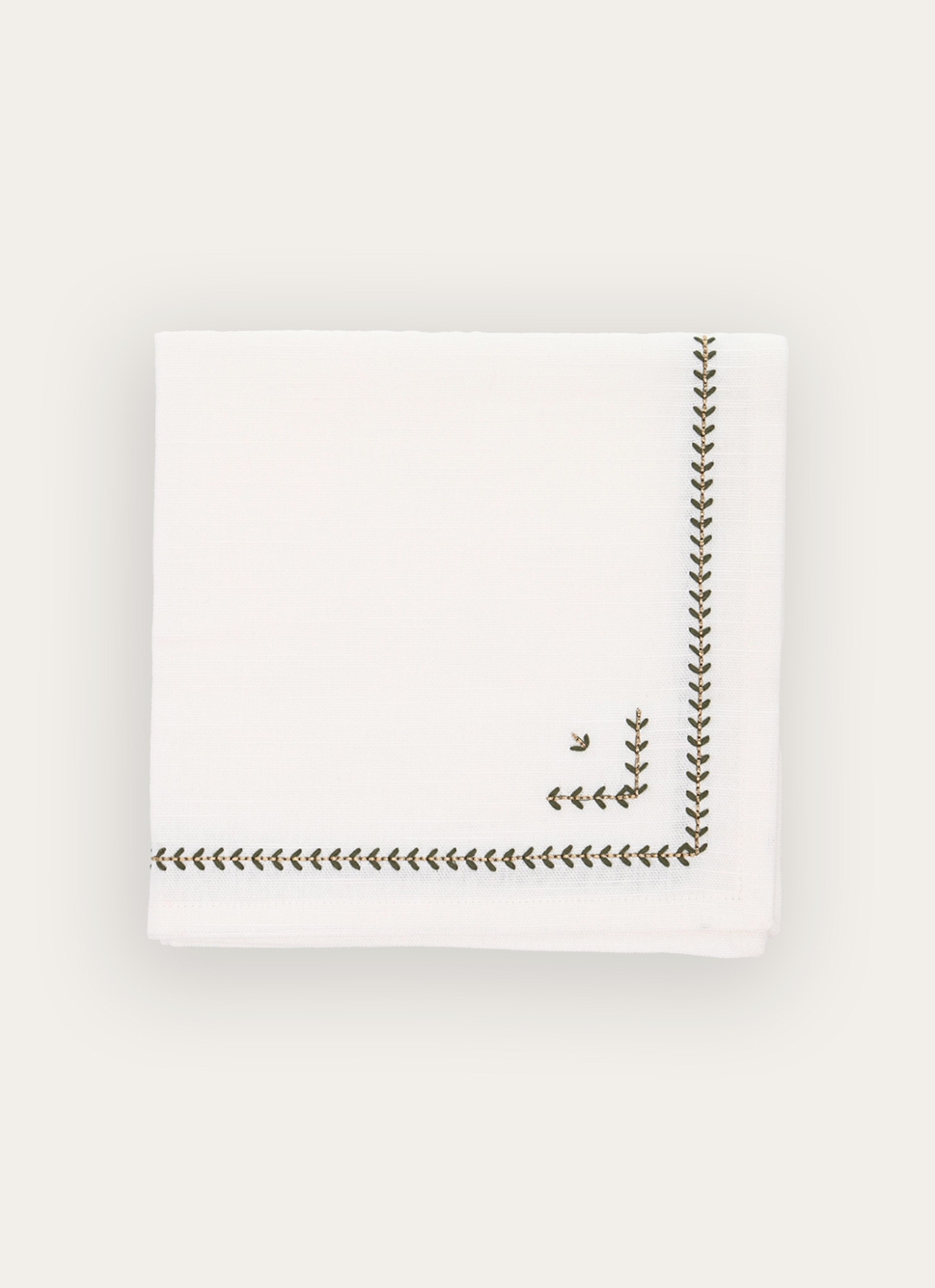 LOT DE 2 SERVIETTES DE TABLE EN COTON FLAMMÉBLANC