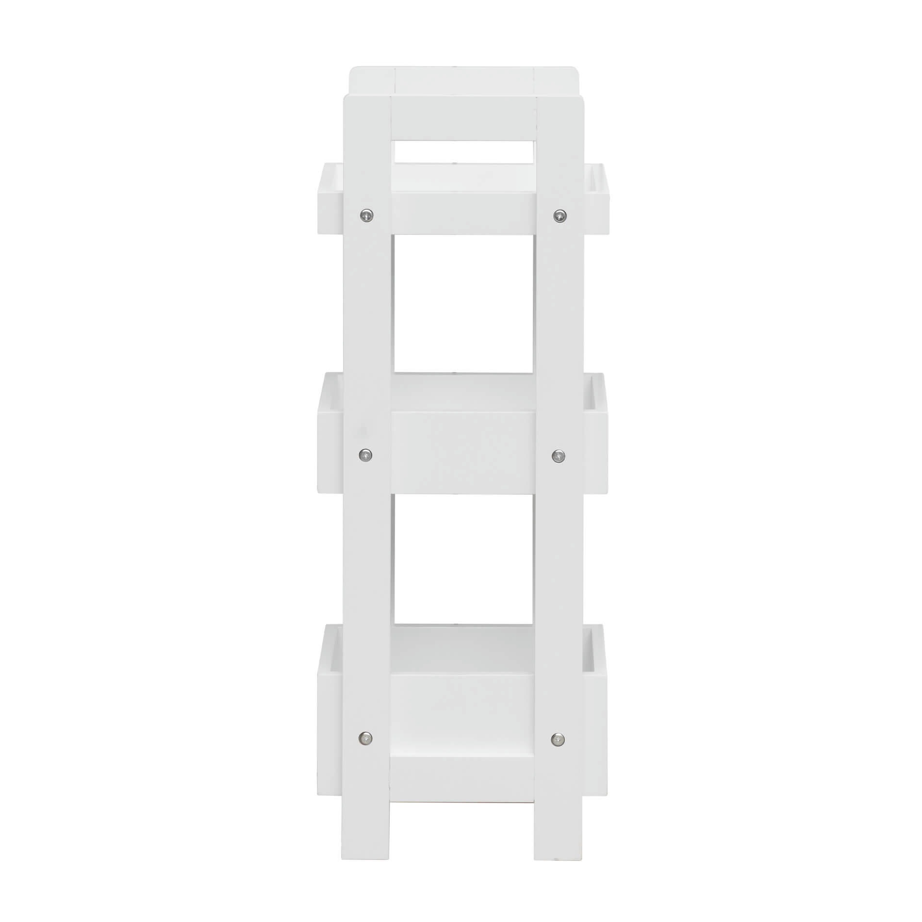 EASY LIFE - Étagère étroit avec 3 niveaux en MDF blanc