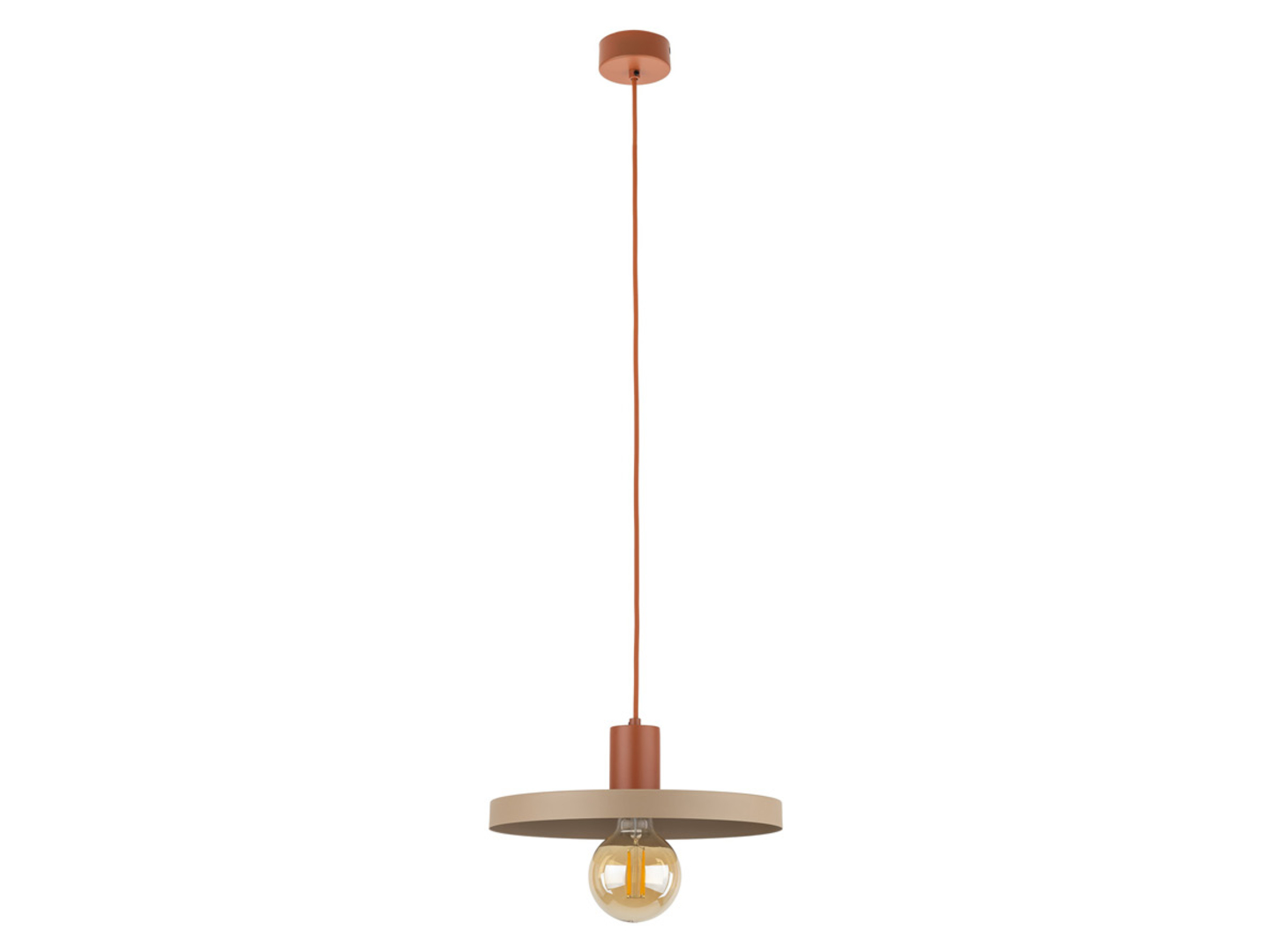 Lampa wisząca Sila 30 cm metalowa beżowa