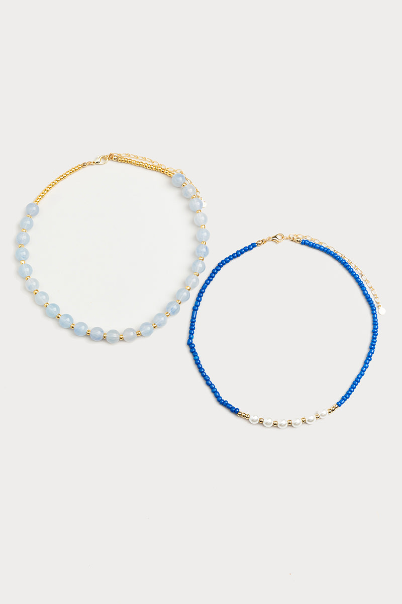 Hello Franki Beaded Necklace Duo for girls