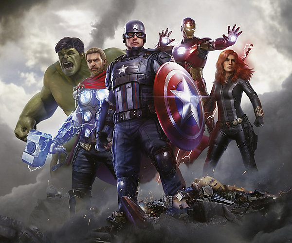 Papier peint panoramique sur intissée de Komar - Marvel Avengers Working Together - Taille: 300 x 250 cm