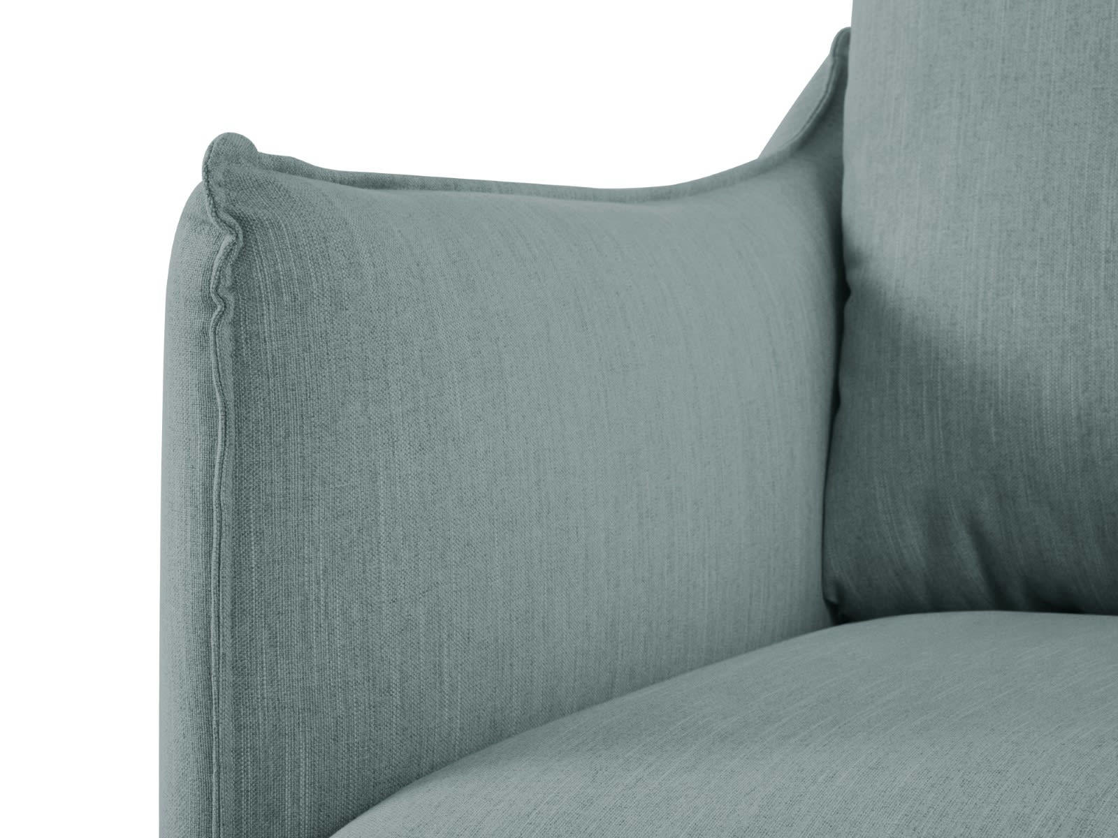 PARIS - Canapé 2 places en Tissu Structurel Bleu