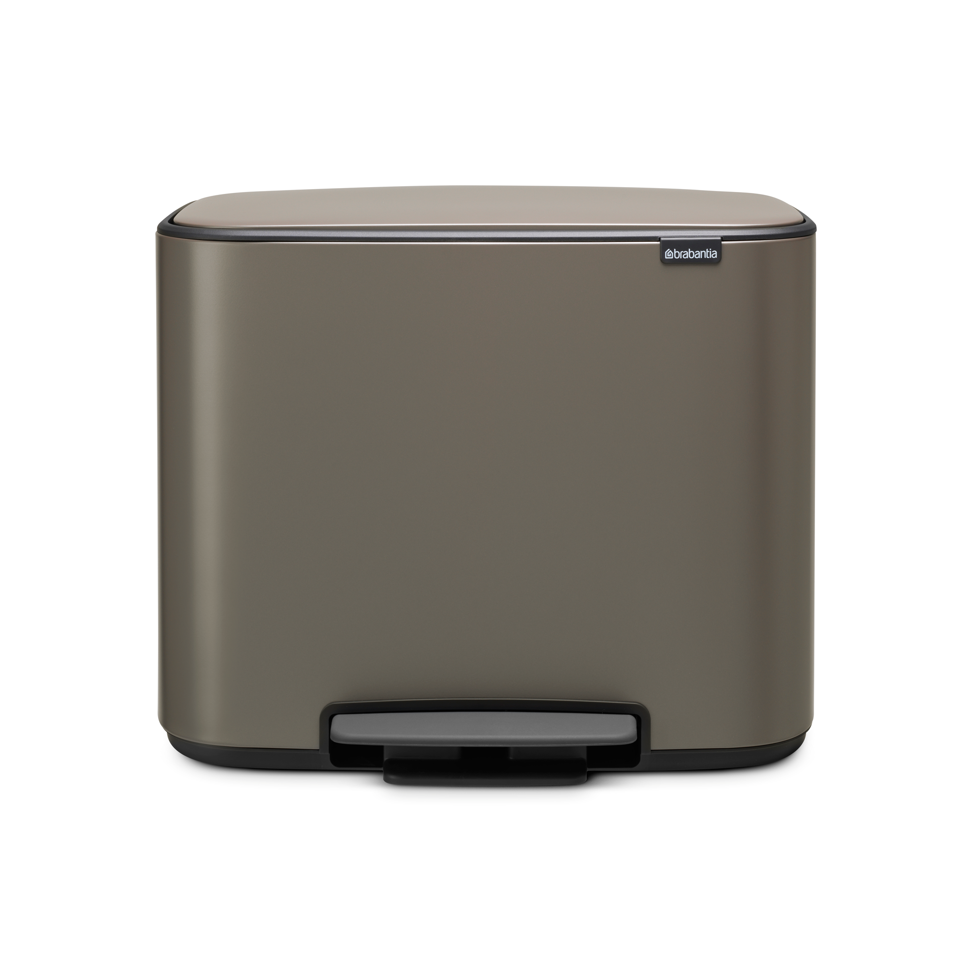 Brabantia Bo Pedaalemmer, met 2 binnenemmers, 11   23 liter - Platinum