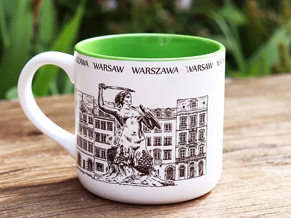 Kubek 0,32 L Warszawa Zamek Omel - Zielony 31.KLWAZ-Z