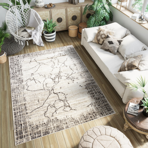 Dywan Chemex Petra Nowoczesny 3012 1 244 Beżowy 80x150