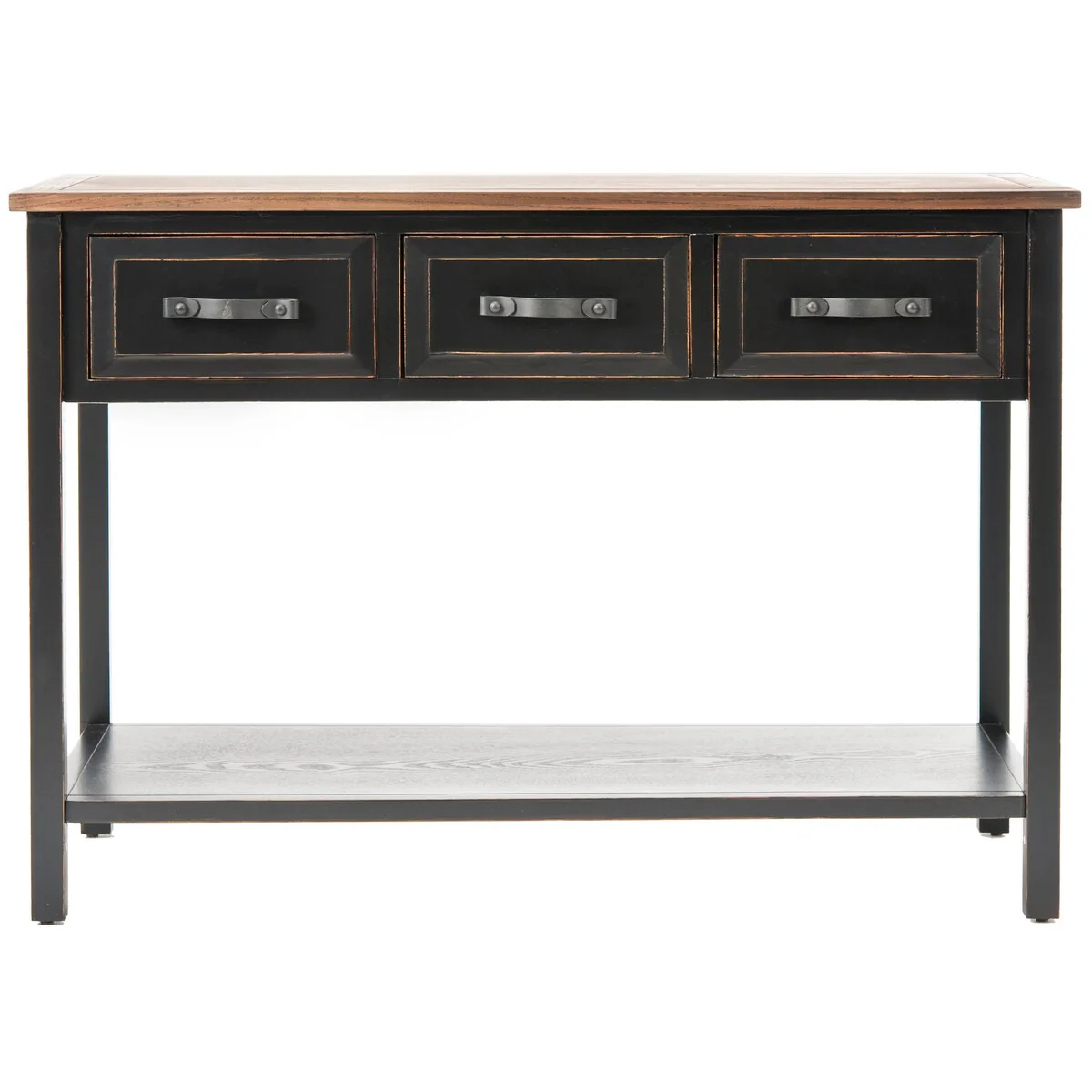 SAFAVIEH Jennette Black/ Walnut Console Table - 42Wx15Dx30H