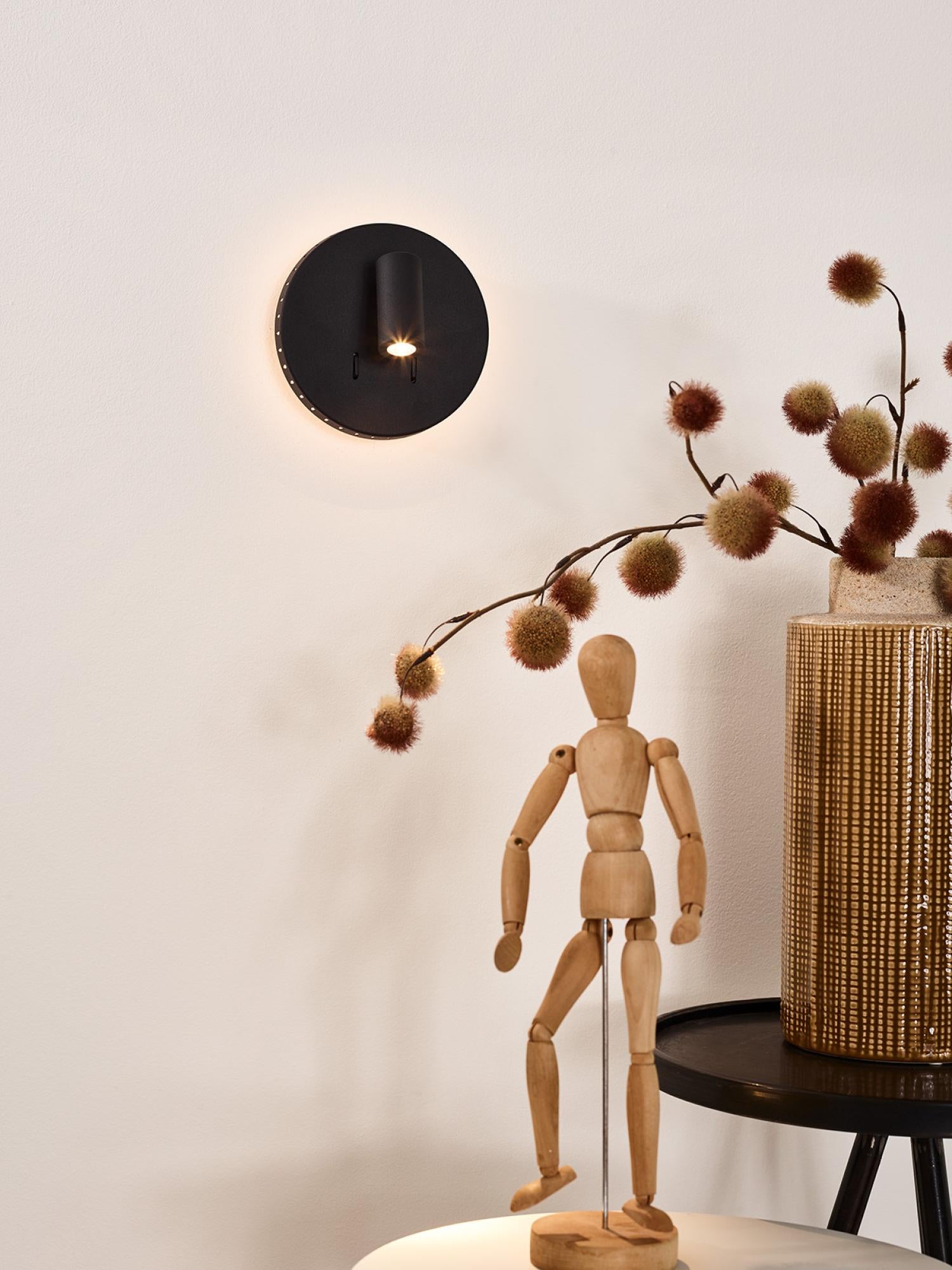 Lucide bedlamp BENTJER - Geïntegreerde LED - Zwart