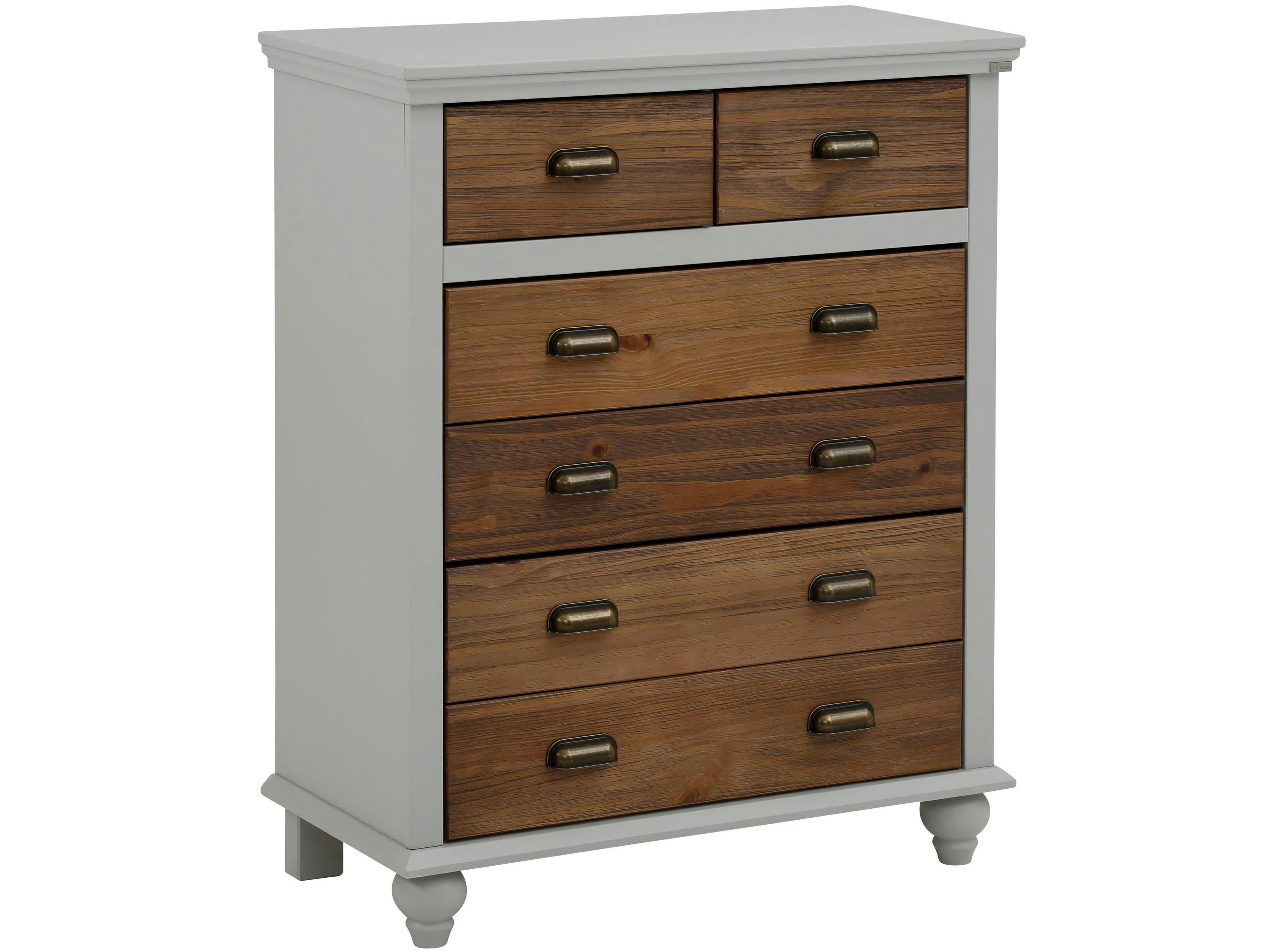 HANNA - Commode avec 4 grands tiroirs et 2 petits tiroirs en MDF /