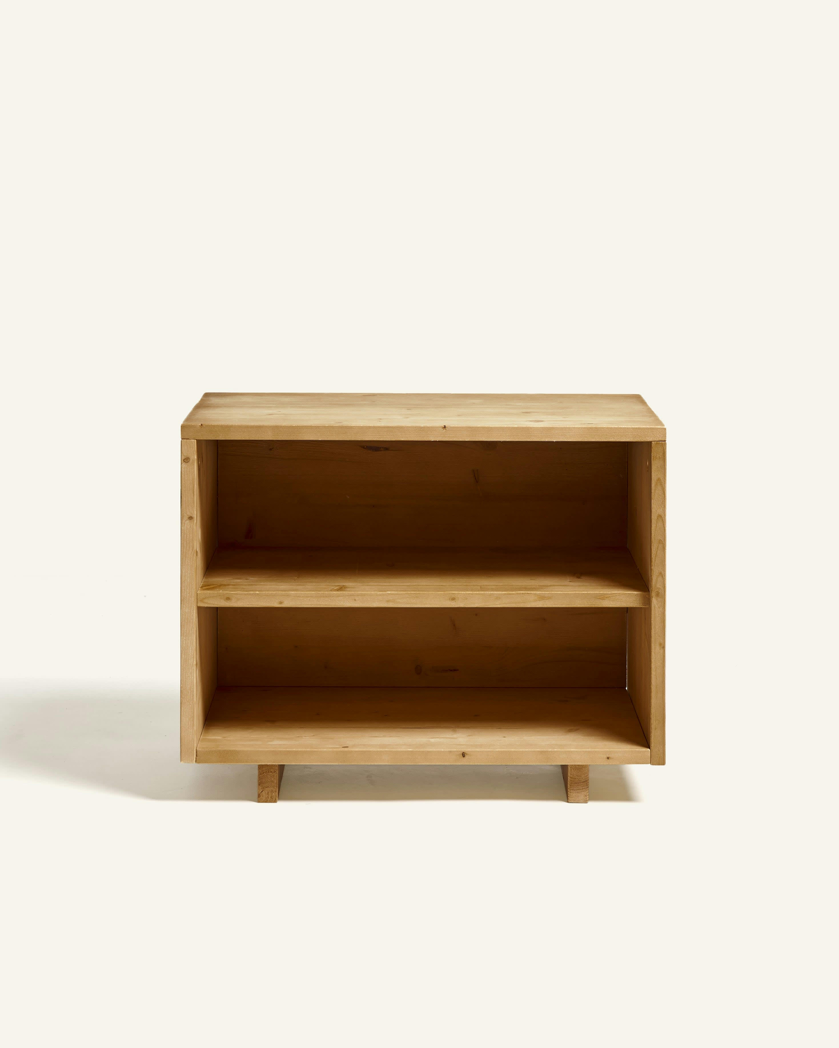 GINA - Table de chevet sans tiroir en bois en couleur marron clair