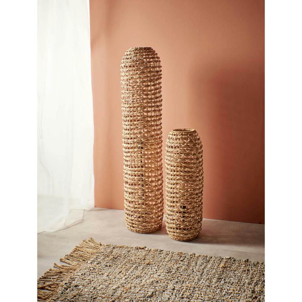 ROTA - Lampadaire en fibre naturelle H120cm naturel