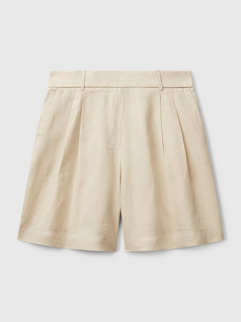 100% linen bermudas
