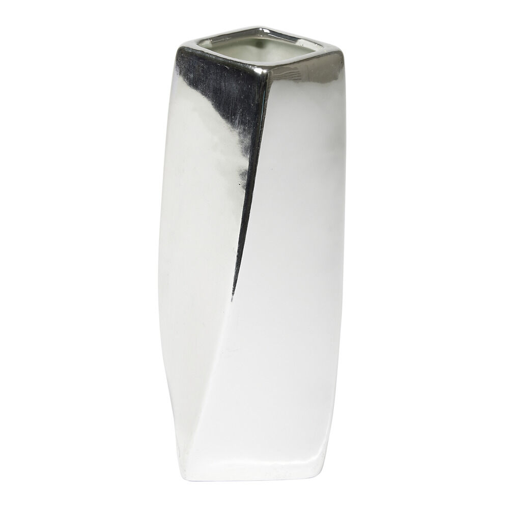 Vase en céramique chromé 6,5x6.5xH15cm (3 modèles)
