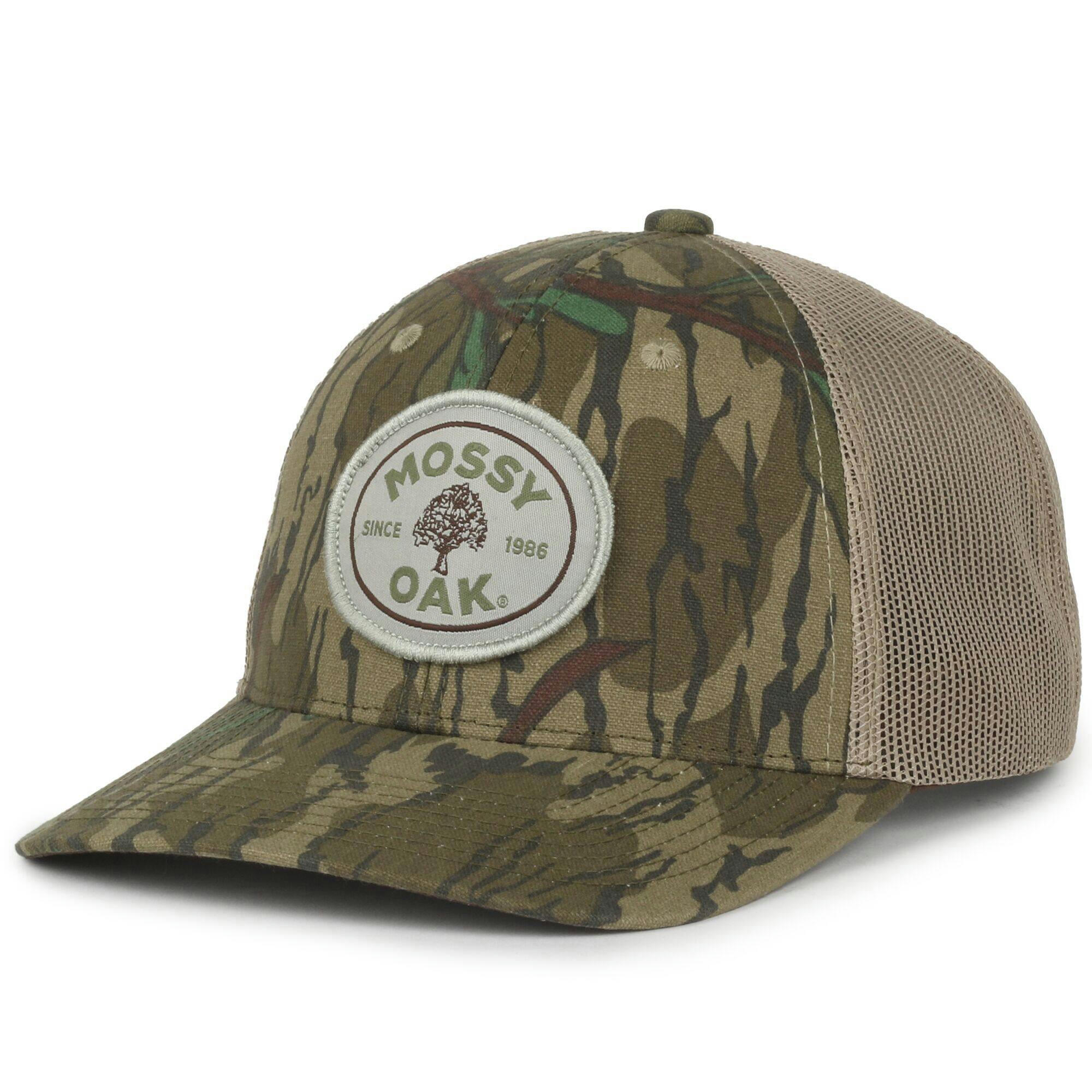 Mossy Oak Greenleaf/Khaki 6-Panel Mid Pro Cap, Cotton