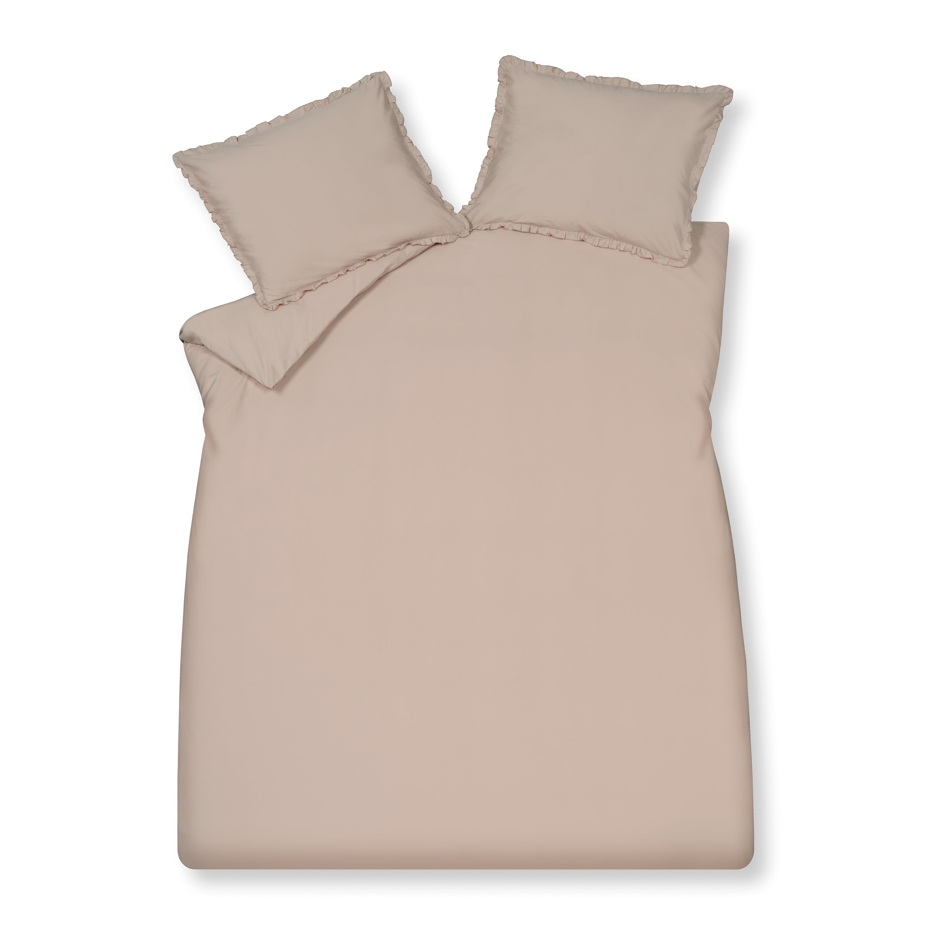 Vandyck Pure Ruffle Dekbedovertrek 140 x 200/220 cm - Blush