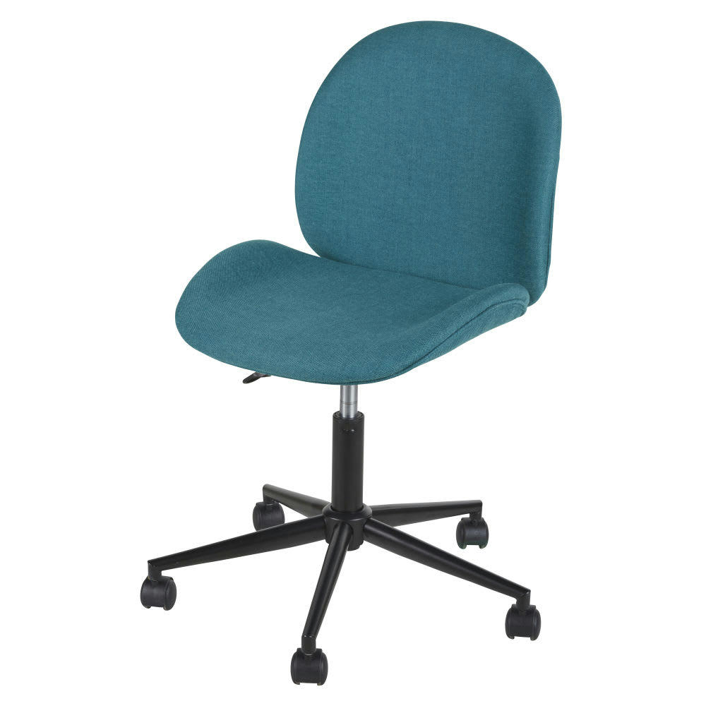 Tampico - Chaise de bureau enfant réglable à roulettes bleu canard