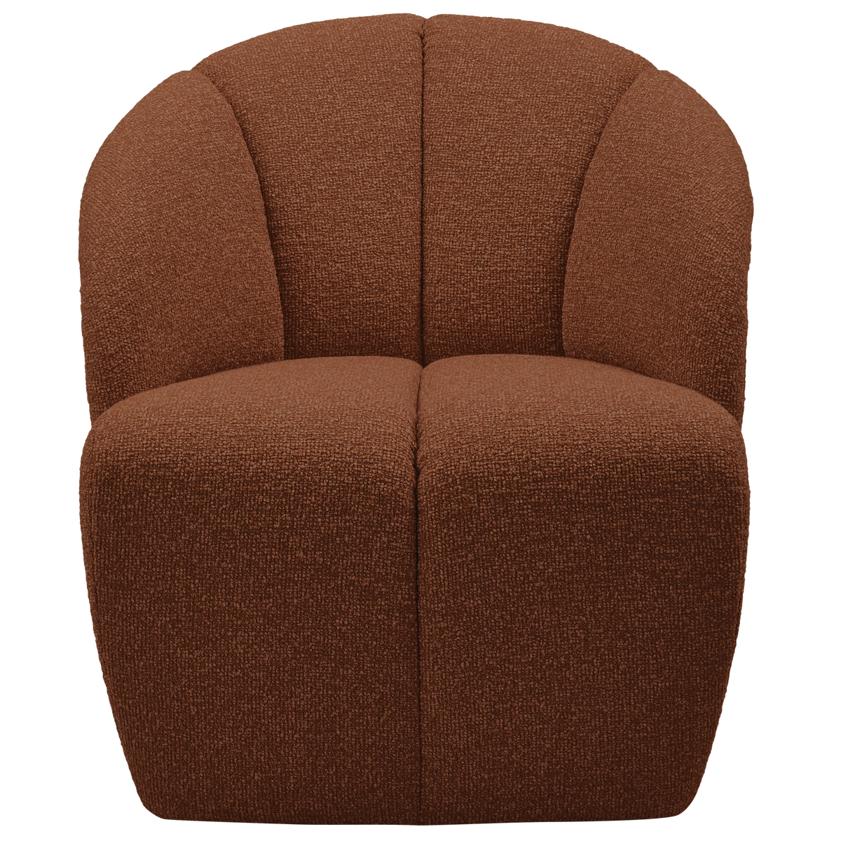 WOOOD draaifauteuil Mojo - Bouclé - Roest Bruin Melange - 75x68x77