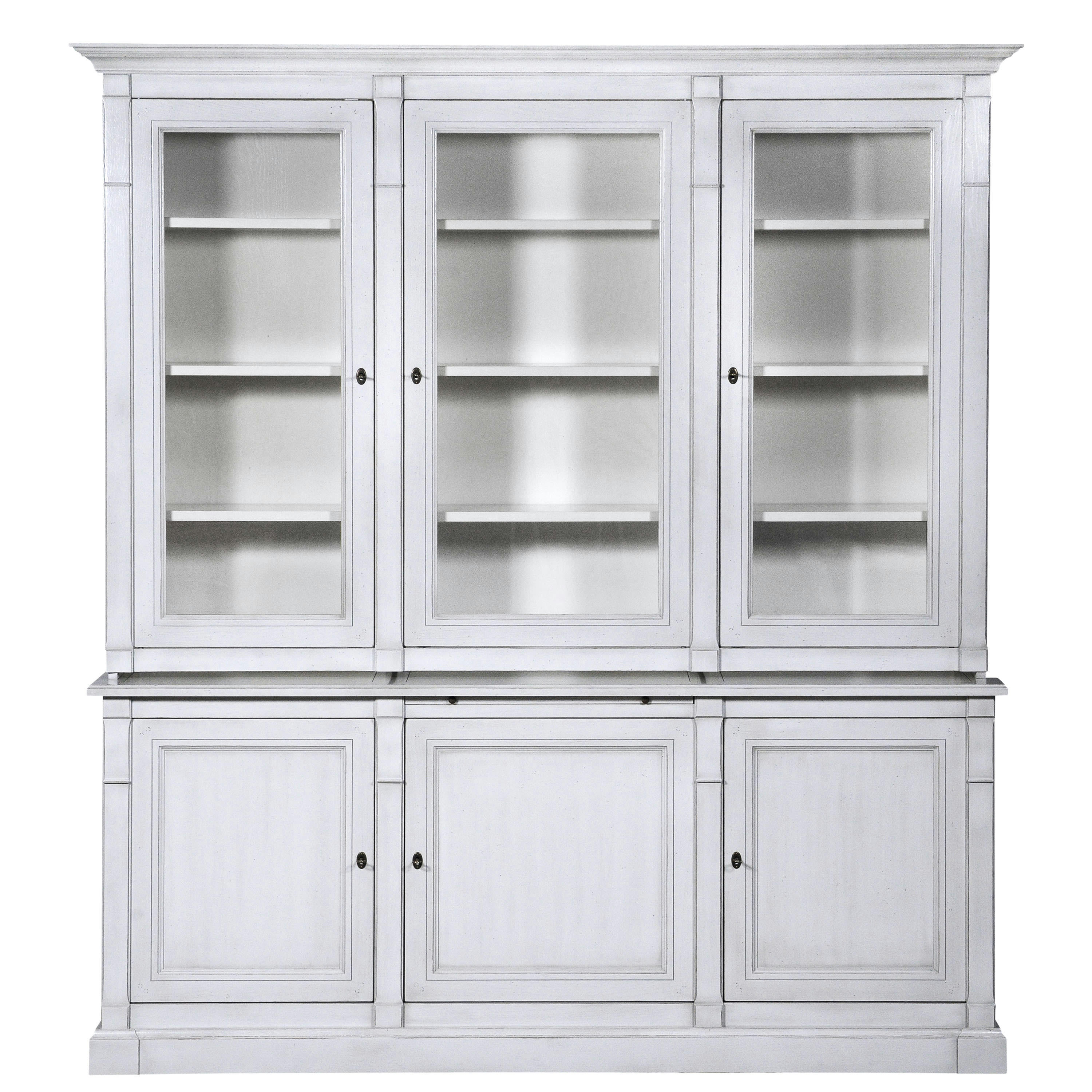 DIRECTOIRE - Bibliothèque 2 corps 3 portes chêne massif