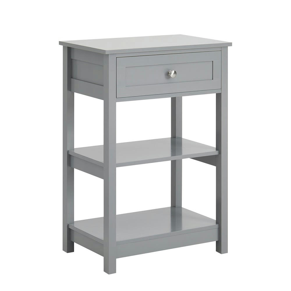 - Table de chevet 1 tiroir en bois gris