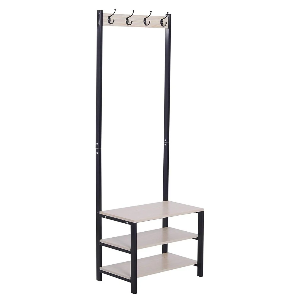 Porch & Den Driver 3-tier Hall Tree/Shoe Rack Bench