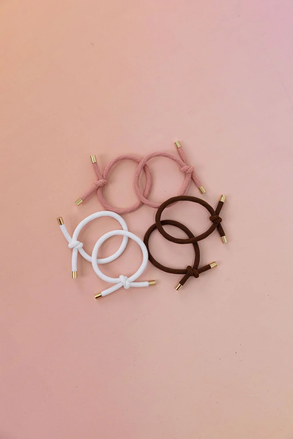 6 Pack Hair Ties in Latte Colours