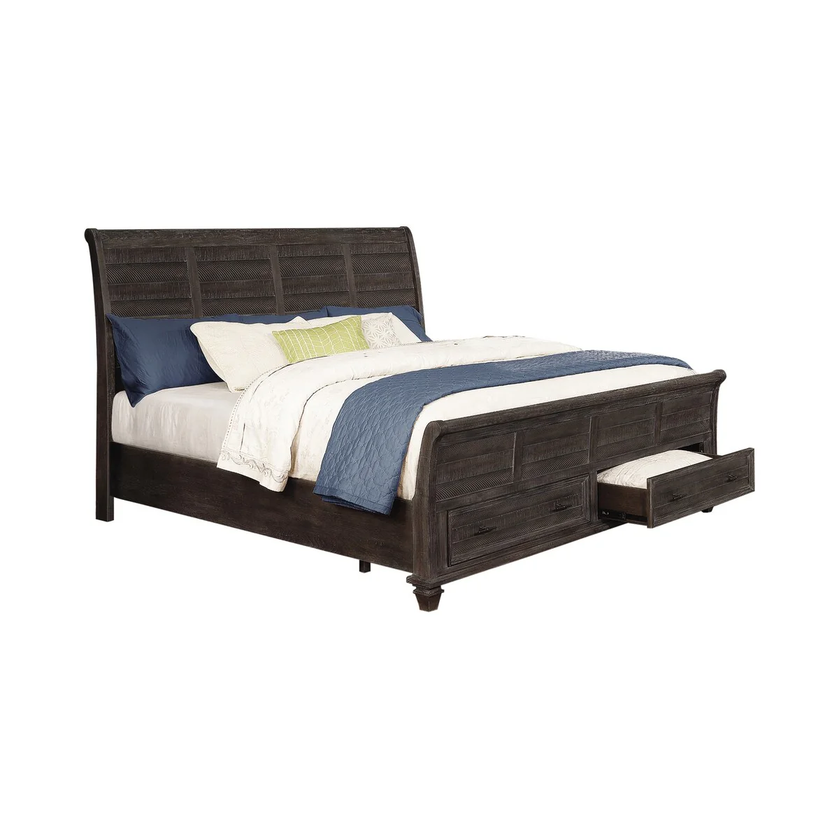 Minton Weathered Carbon 4-piece Storage Bedroom Set
