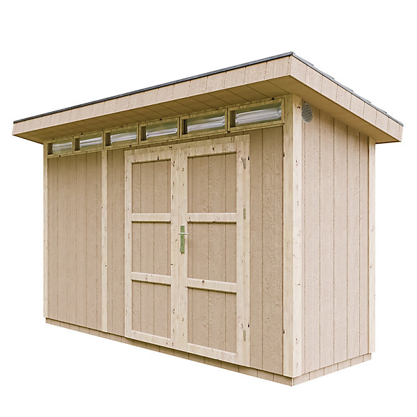 Abri de Jardin Qualité Premium 4m² /L161xL412xH239 cm - M902A-TUNDRA GREY - Timbela