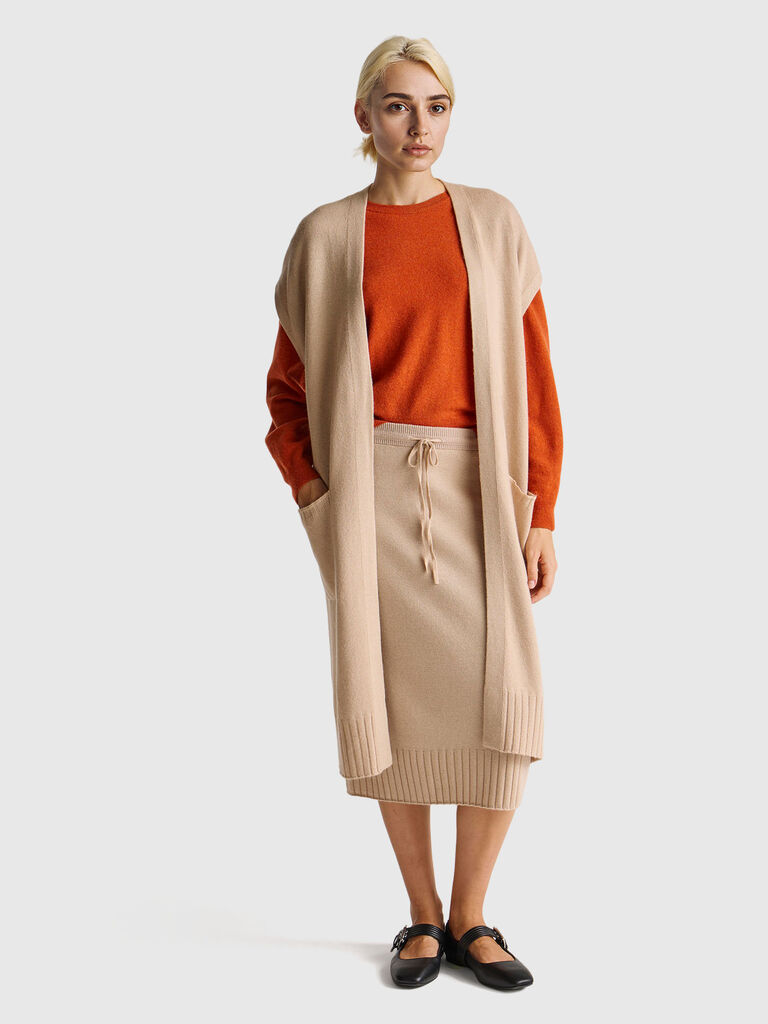 Long cardigan in cashmere blend