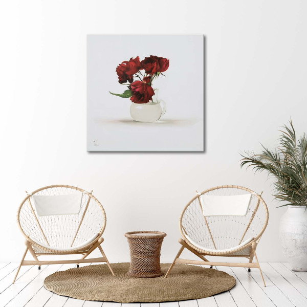 Feeby Obraz Zwiędłe róże w wazonie 30x30