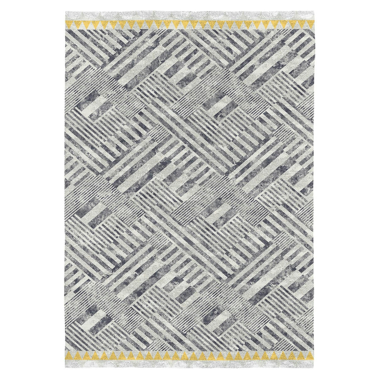 LOIRA - Tapis décoratif en coton en impression digital gris 120x170