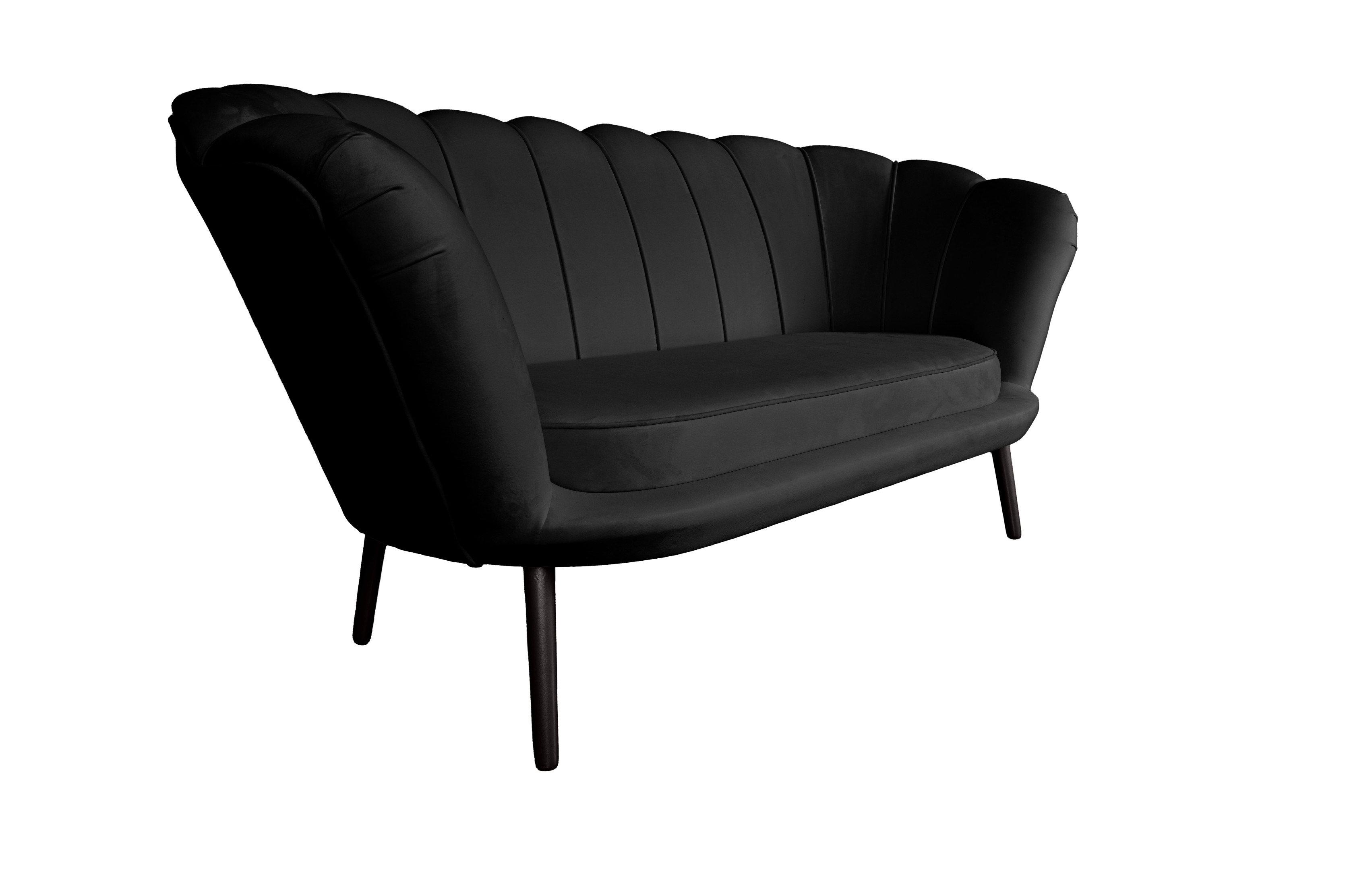 Sofa muszelka czarna