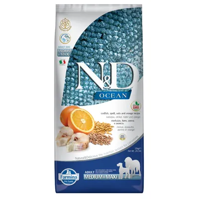 Farmina N&D Ocean Healthy Cereals Cod & Orange Adult Medium/Maxi