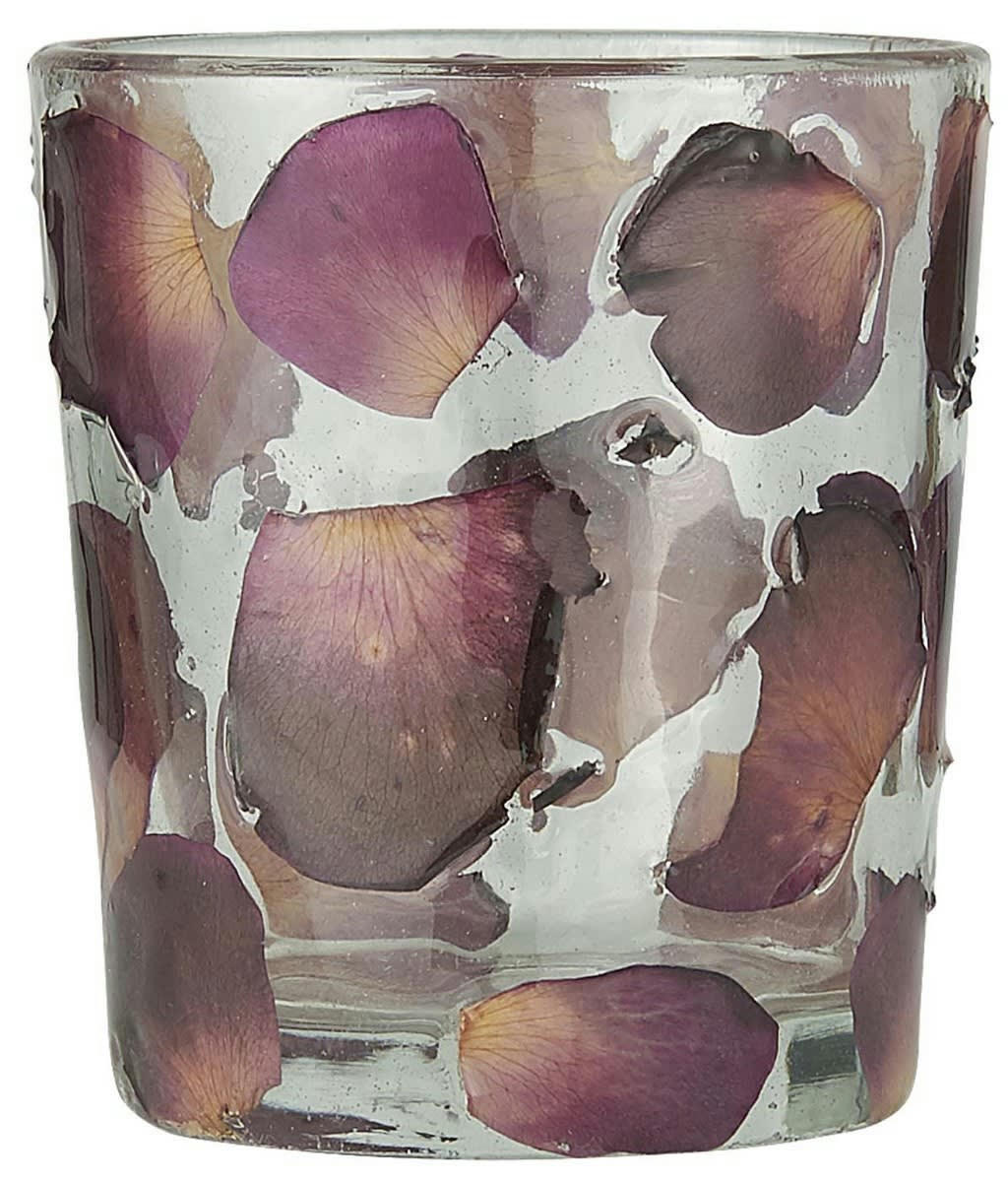 - Bougeoir Verre Rose foncé 5X5