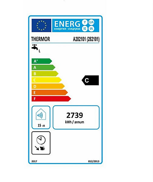 Chauffe-eau électrique STEATIS (300L) - Hauteur: 1,78 m - Capacité 300 L - Blanc - Classe énergétique : C