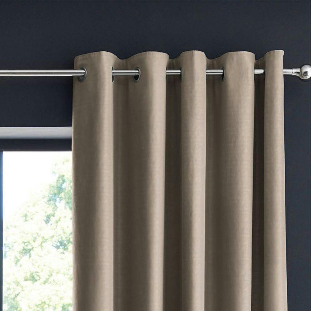 - Rideau occultant polyester beige 140x260 cm