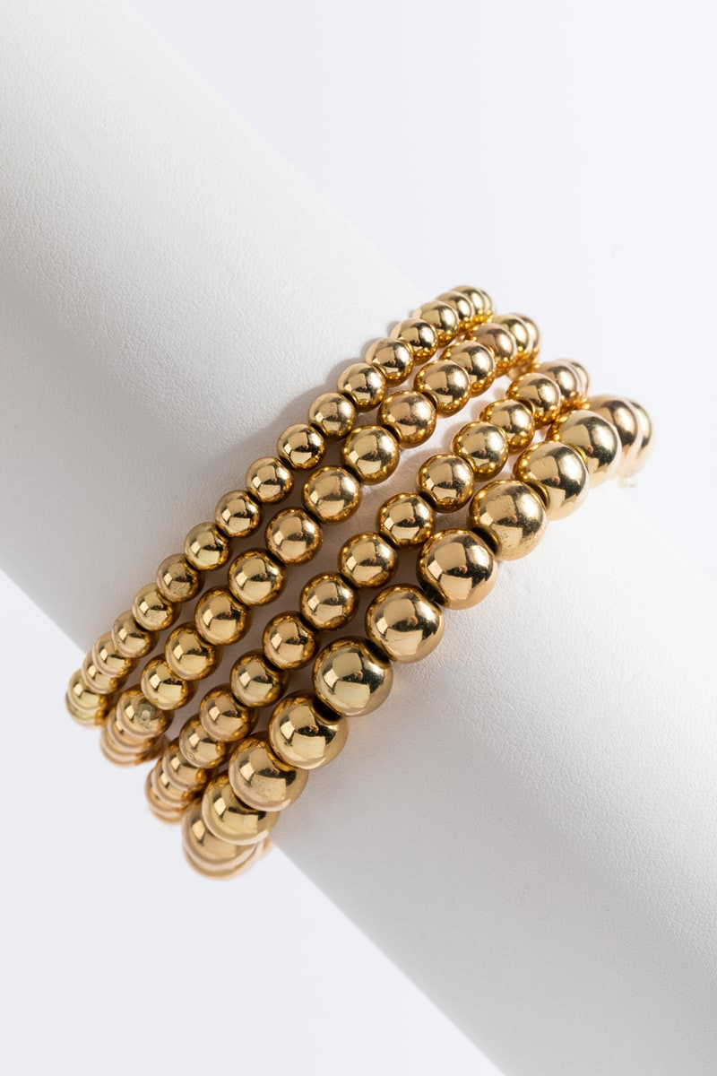 Janetta Gold Beaded Bracelet Set