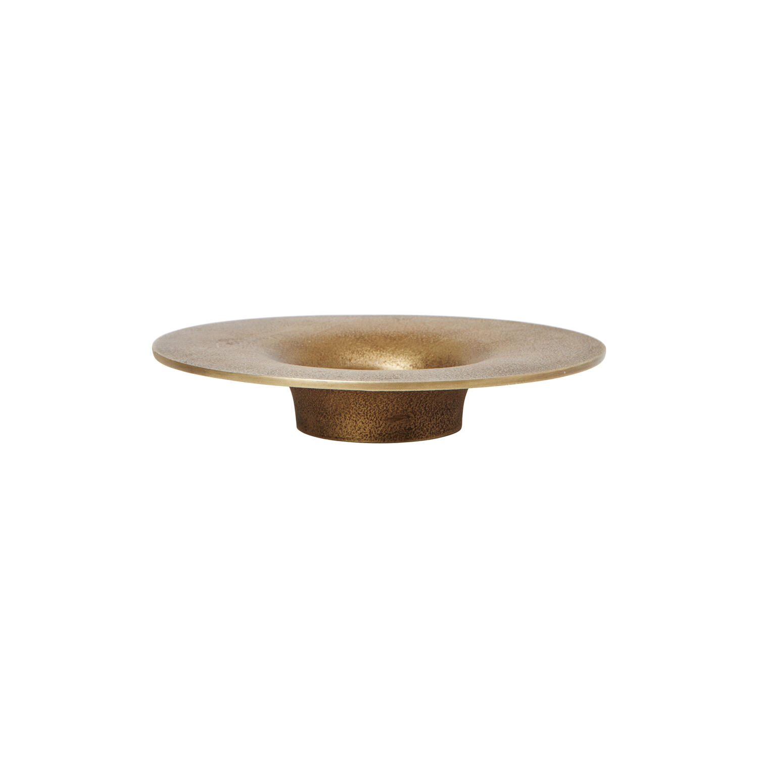 Soothe Block Candle Holder, brass