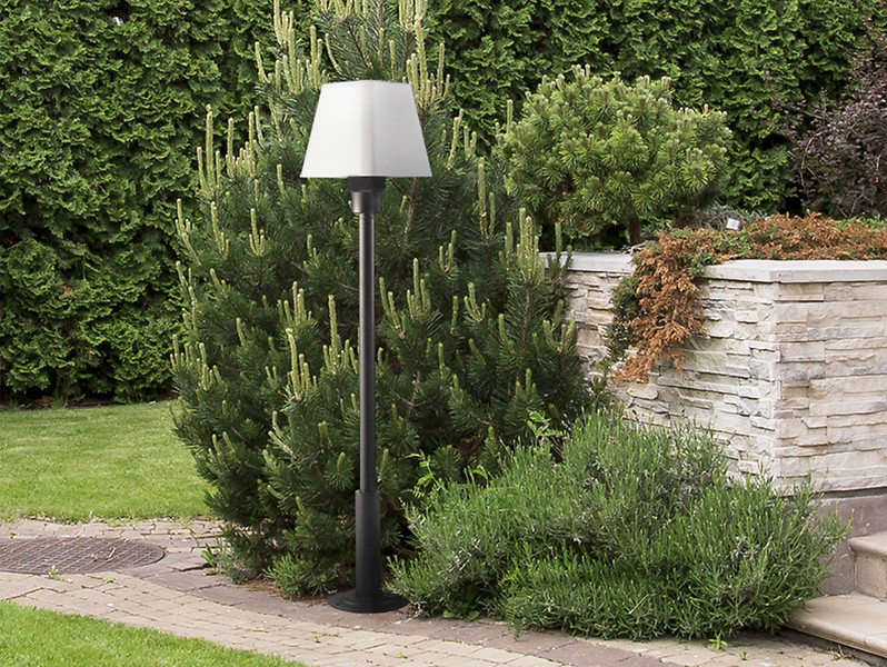 Lampa stojąca zewnętrzna Giza48cm metalowa biało-czarna