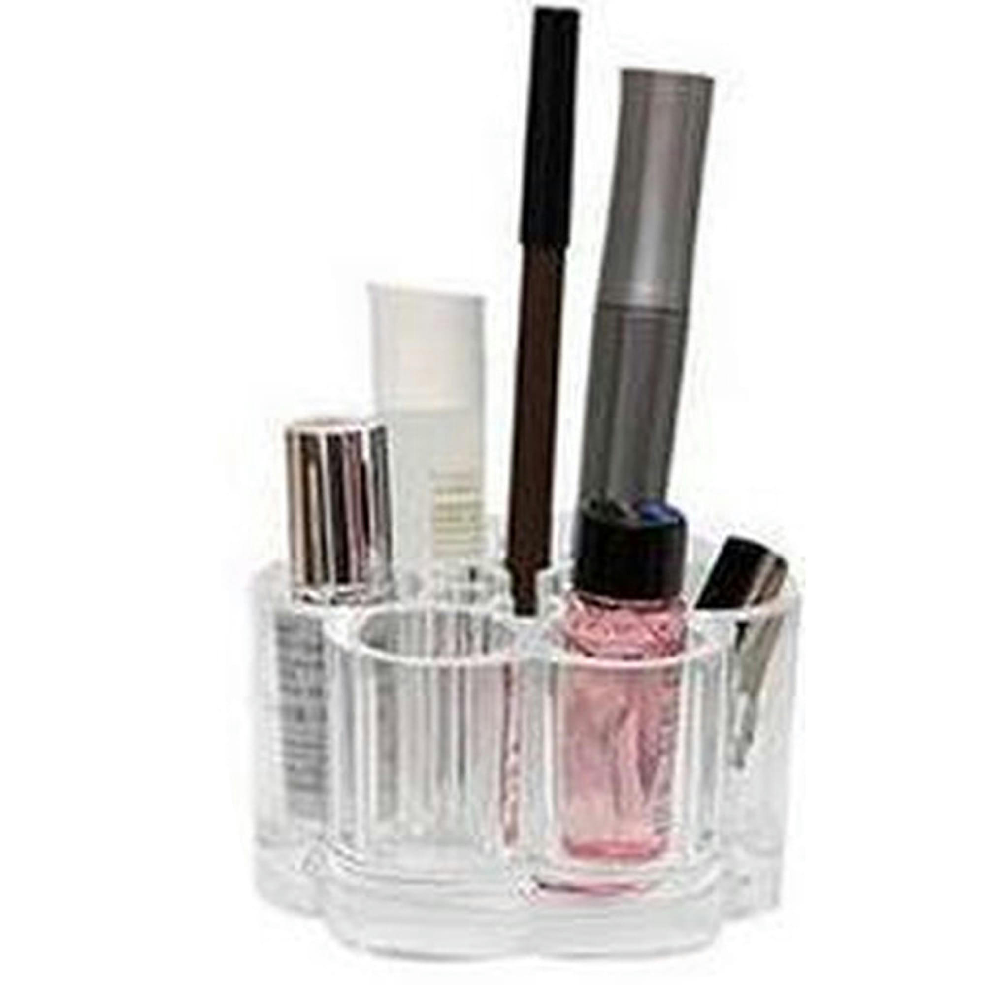 - Rangement maquillage acrylique transparent rond