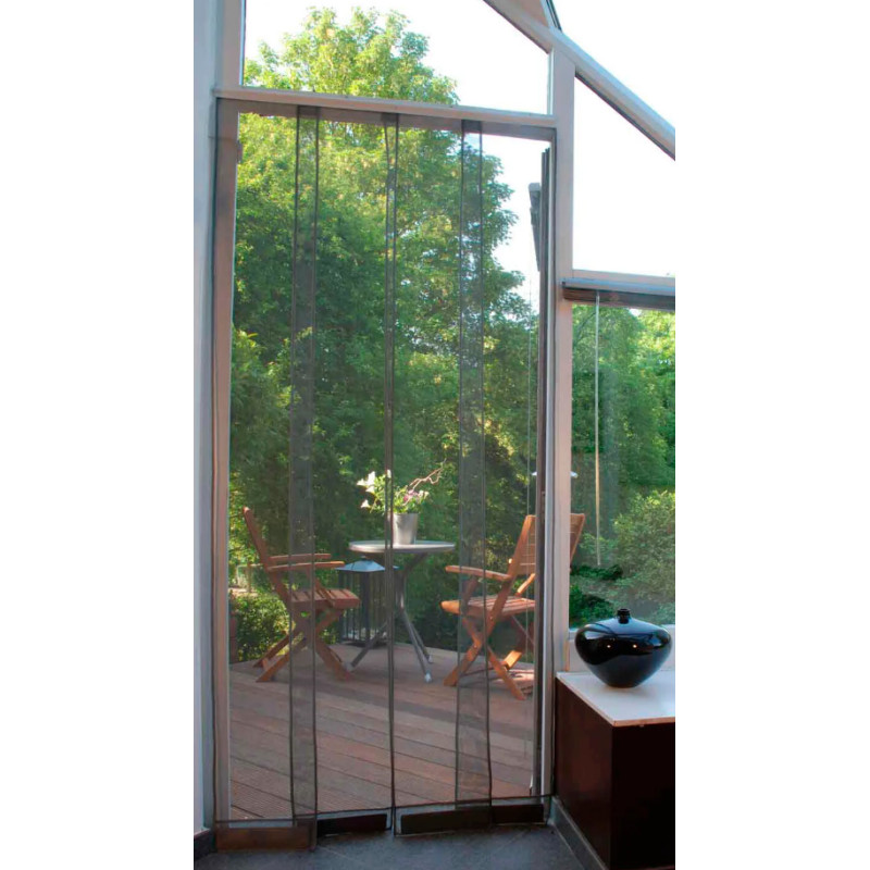 Rideau moustiquaire Kansas noir 100 x 220 cm CONFORTEX