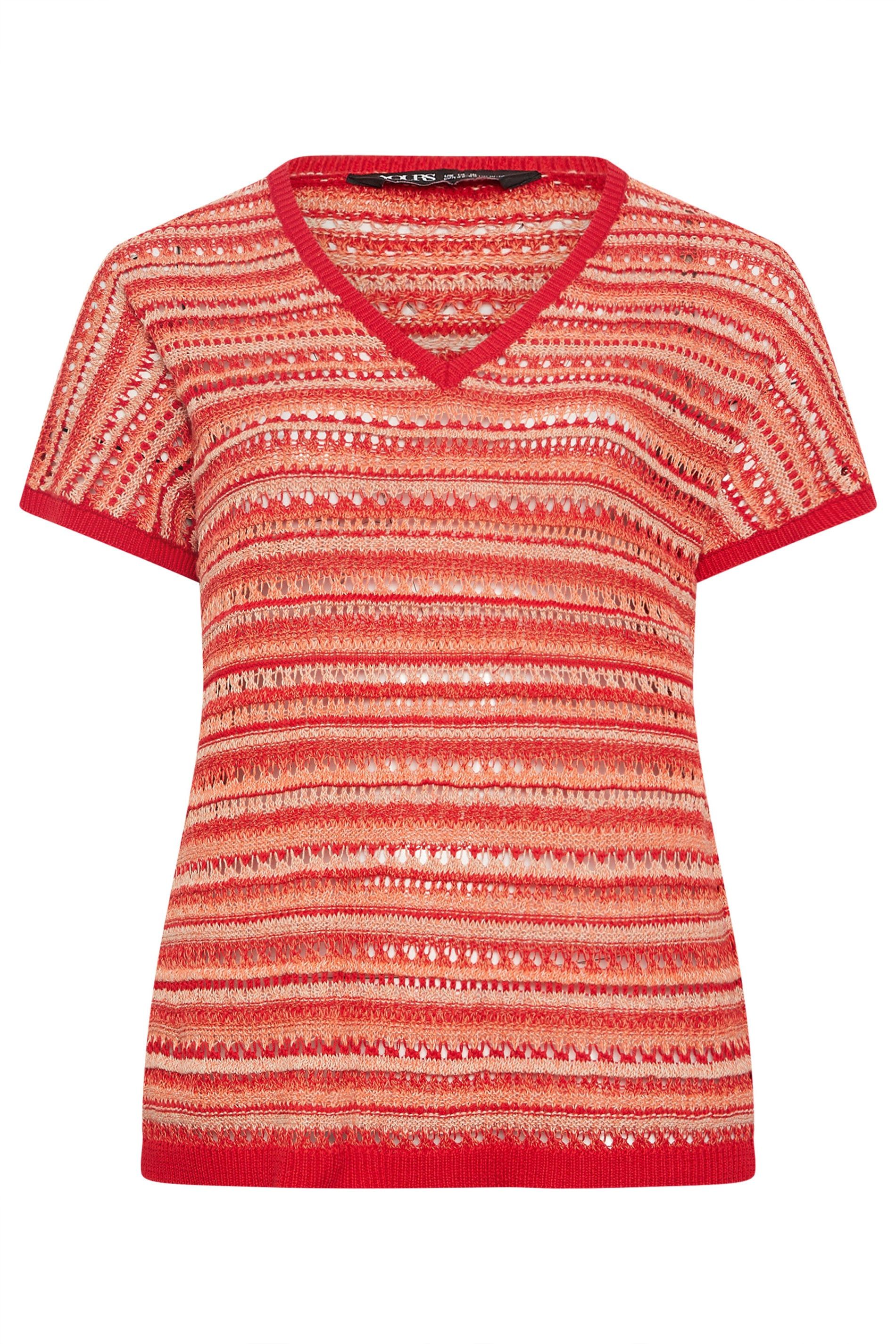 Yours Stripe Boxy Knitted Top