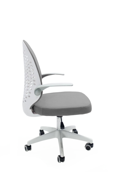 Fotel obrotowy FLIP WHITE szary