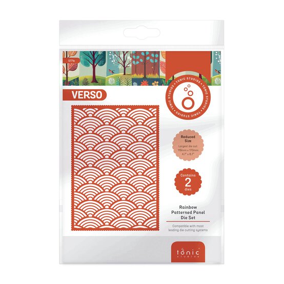 Tonic Studios Rainbow Patterned Panel Die Set 2 Pieces