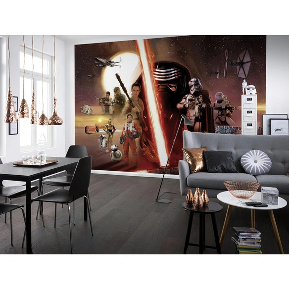 Fototapete »STAR WARS EP7 Collage«, bunt, BxL: 368 x 254 cm, glatt