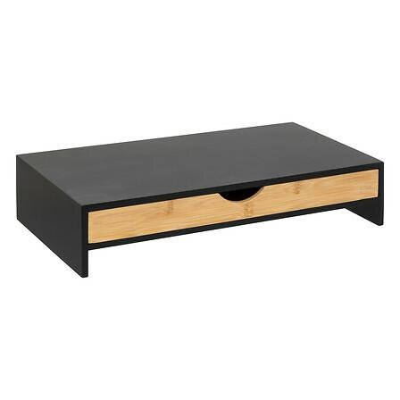 PODSTAWKA POD MONITOR Blackbamboo z szufladą BAMBUS i MDF