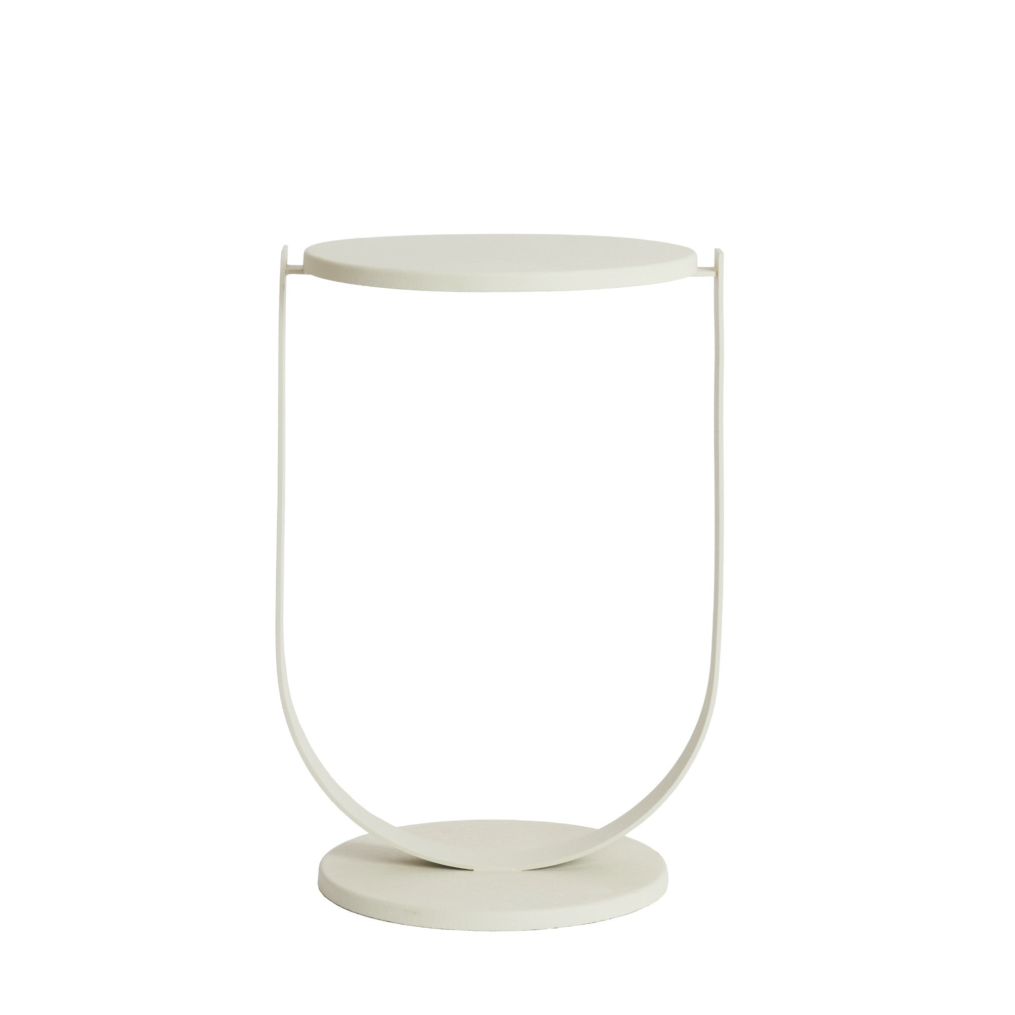 Light & Living bijzettafel Triana - wit - Ø45cm