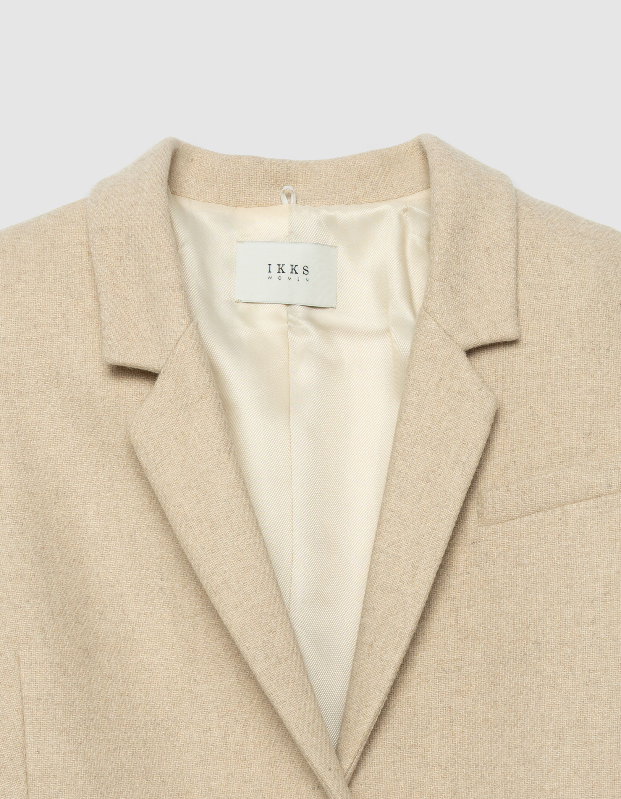 Manteau beige parementure capuche amovible Femme