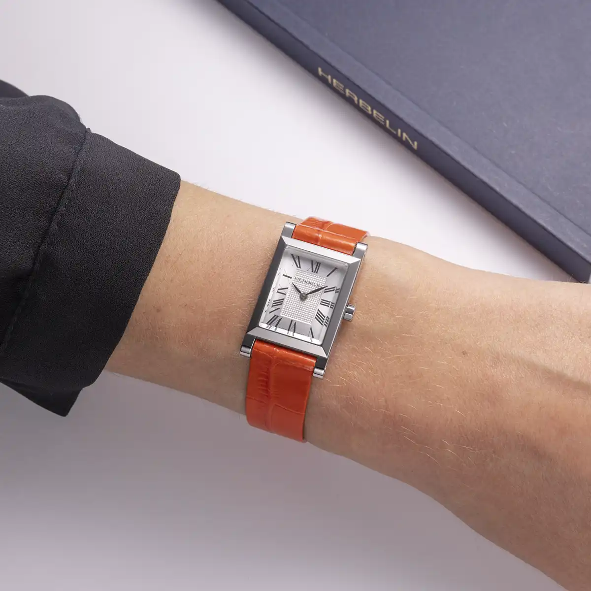ANTARÈS – BRACELET – FAÇON CROCO ORANGE