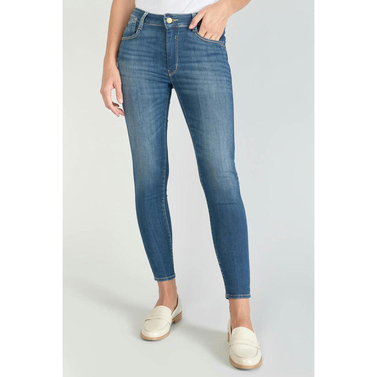 Jean slim taille haute