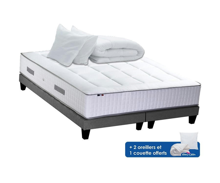 PACK PALACIO - Pack matelas sommier oreiller couette 180x200