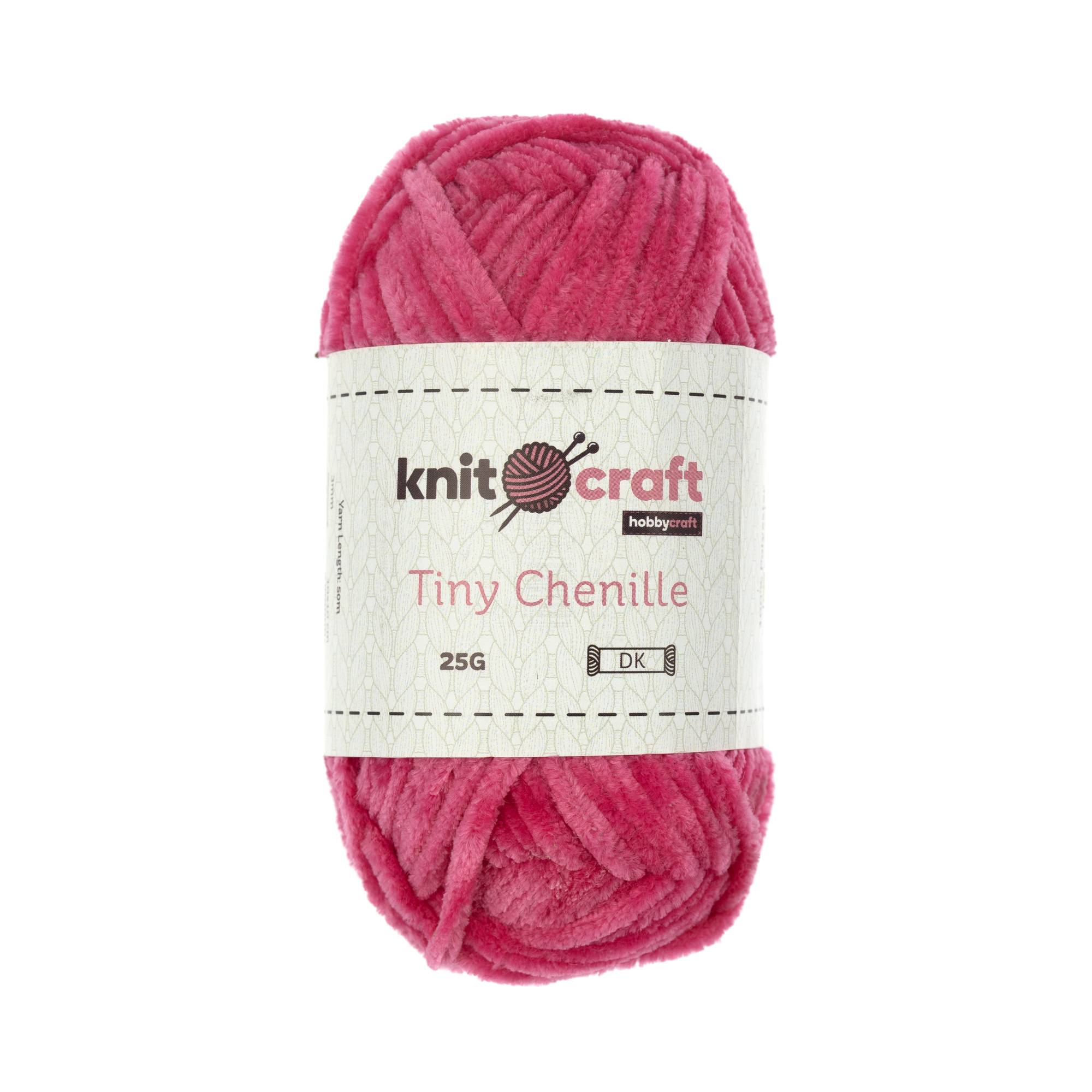 Knitcraft Fuchsia Tiny Chenille DK Yarn 25g
